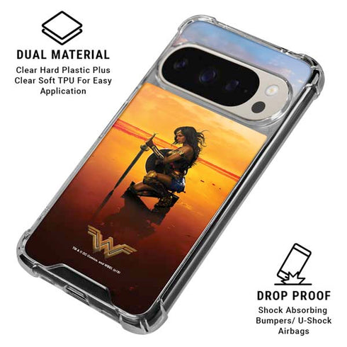 DC Comics Wonder Woman Character Movie Poster Pixel 9 Pro XL Clear Case